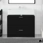 Preview: Waschtischschrank Schwarze Eiche Holzwerkstoff 78 x 37 x 59 cm