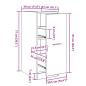 Preview: Apotheker Schrank Schwarze Eiche Holzwerkstoff 30 x 41 x 77 cm