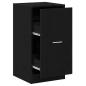 Preview: Apotheker Schrank Schwarz Eiche Holzwerkstoff 40 x 41 x 77,5 cm