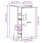 Preview: Apotheker Schrank Schwarz Eiche Holzwerkstoff 40 x 41 x 77,5 cm