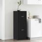 Preview: ARDEBO.de - Apotheker Schrank Schwarz Eiche Holz 40 x 41 x 118 cm