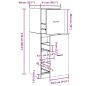 Preview: Apotheker Schrank Schwarz Eiche Holz 40 x 41 x 118 cm