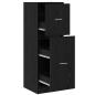 Preview: Apotheker Schrank Schwarz Eiche Holz 40 x 41 x 118 cm