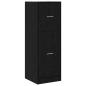 Preview: Apotheker Schrank Schwarz Eiche Holz 40 x 41 x 118 cm