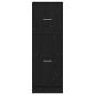 Preview: Apotheker Schrank Schwarz Eiche Holz 40 x 41 x 118 cm
