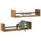 Preview: Wandregale Set aus 2 Altes Holz Holz, Metall Wandmontage