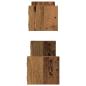 Preview: Wandregale Set aus 2 Altes Holz Holz, Metall Wandmontage