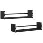 Preview: Wandregal Schwarze Eiche MDF, Spanplatte 60 x 16 x 14 cm