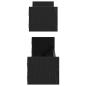 Preview: Wandregale Set aus 2 Schwarz Eiche Holzwerkstoff Wandregale