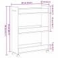 Preview: Rollcontainer Schwarze Eiche 60x22x79 cm Holzwerkstoff