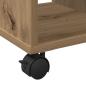 Preview: Beistelltisch auf Rollen Artisan Eiche 50x30x55 cm aus Holzwerkstoff