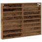 Preview: Vitrine Cabinet Alte Holz 100x8,5x75 cm Ingenieurholz