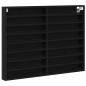 Preview: Vitrine Schrank Schwarz Eiche 100x8,5x75 cm Holzwerkstoff