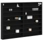Preview: Vitrine Schrank Schwarz Eiche 100x8,5x75 cm Holzwerkstoff