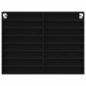 Preview: Vitrine Schrank Schwarz Eiche 100x8,5x75 cm Holzwerkstoff