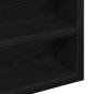 Preview: Vitrine Schrank Schwarz Eiche 100x8,5x75 cm Holzwerkstoff