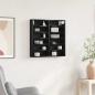 Preview: ARDEBO.de - Vitrine Schrank Schwarz Eiche 60x8,5x58 cm Holzwerkstoff