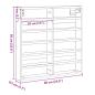 Preview: Vitrine Schrank Schwarz Eiche 60x8,5x58 cm Holzwerkstoff