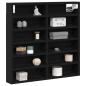 Preview: Vitrine Schrank Schwarz Eiche 60x8,5x58 cm Holzwerkstoff