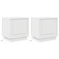 Preview: Nachttische Set von 2 Weiß Holzwerkstoff 44 x 34.5 x 45 cm