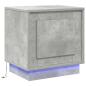 Preview: Nachttische Set aus 2 Beton Grau Holzwerkstoff 44 x 34.5 x 45 cm