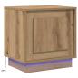 Preview: Nachttische mit LED-Lichtern 2 Stück Artisan Eiche 44x34,5x45 cm