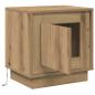 Preview: Nachttische mit LED-Lichtern 2 Stück Artisan Eiche 44x34,5x45 cm