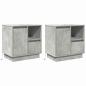 Preview: Beton Grau Beton Standard Nachttisch Rechteckig Modern