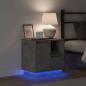 Preview: Beton Grau Beton Standard Nachttisch Rechteckig Modern