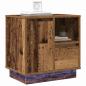 Preview: Nachttische mit LED-Lichtern 2 Stk. Altes Holz 50x34,5x50 cm