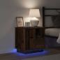 Preview: Nachttische mit LED-Lichtern 2 Stk. Altes Holz 50x34,5x50 cm