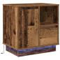 Preview: Nachttische mit LED-Lichtern 2 Stk. Altes Holz 50x34,5x50 cm
