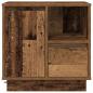 Preview: Nachttische mit LED-Lichtern 2 Stk. Altes Holz 50x34,5x50 cm