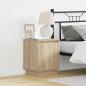 Preview: ARDEBO.de - Nachttische Set aus 2 Sonoma Eiche Furnierter Holzwerkstoff