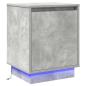 Preview: Nachttisch mit LED-Beleuchtung Beton Grau 39x34,5x50 cm