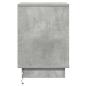 Preview: Nachttisch mit LED-Beleuchtung Beton Grau 39x34,5x50 cm