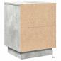 Preview: Nachttische Set aus 2 Beton grau Ingenieurholz 39 x 34,5 x 50 cm
