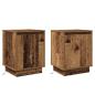 Preview: Nachttische Set von 2 Altes Holz Holz 39 x 34,5 x 50 cm