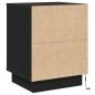 Preview: Nachttische mit LED-Lichtern 2 Stück Schwarz 39x34.5x50 cm