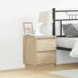Preview: ARDEBO.de - Nachttische mit LED-Lichtern 2 Stück Sonoma Eiche 39x34.5x50 cm