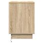 Preview: Nachttische mit LED-Lichtern 2 Stück Sonoma Eiche 39x34.5x50 cm