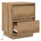 Preview: Nachttisch mit LED-Leuchten Artisan Eiche 39x34,5x50 cm