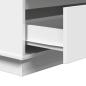 Preview: Nachttisch mit LED Weiß 71x34,5x75 cm Holzwerkstoff