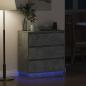 Preview: Nachttisch mit LED Beton Grau 71x34,5x75 cm Holzwerkstoff