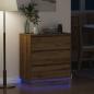 Preview: Nachttisch mit LED Artisan Eiche 71x34,5x75 cm Holzwerkstoff