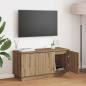 Preview: ARDEBO.de - TV-Schrank Massivholz Eiche 100x38x49 cm Holzwerkstoff