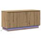 Preview: TV-Schrank Massivholz Eiche 100x38x49 cm Holzwerkstoff