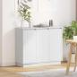 Preview: ARDEBO.de - Sideboard mit LED in Weiß, 90x32x75 cm, aus Holzwerkstoff