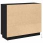 Preview: Sideboard mit LED in Schwarz und Eiche, 90x32x75 cm, aus Holzwerkstoff