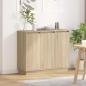 Preview: ARDEBO.de - LED-Sideboard Sonoma-Eiche 90 x 32 x 75 cm Holzwerkstoff